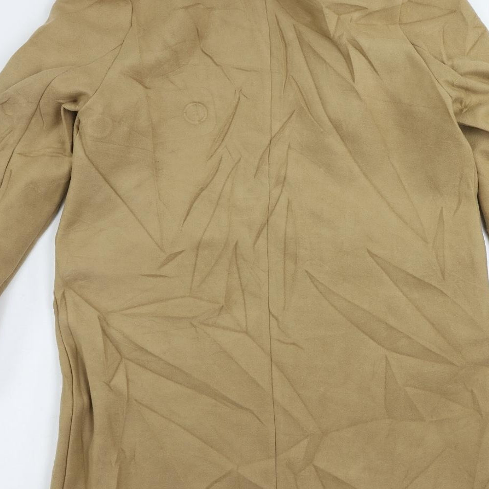 Marks and Spencer Womens Beige Overcoat Coat Size 10 Button