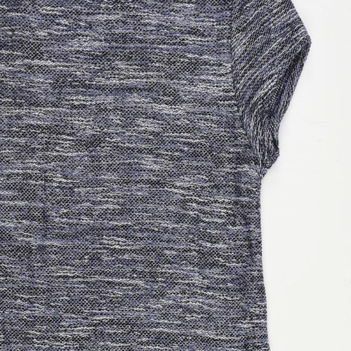 New Look Womens Blue Polyester Shift Size 10 Round Neck Pullover
