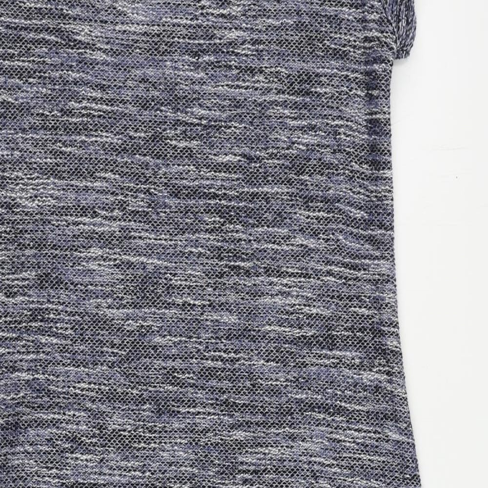 New Look Womens Blue Polyester Shift Size 10 Round Neck Pullover