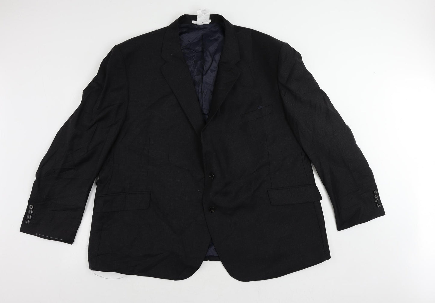 Marks and Spencer Mens Black Polyester Jacket Suit Jacket Size 54 Regular