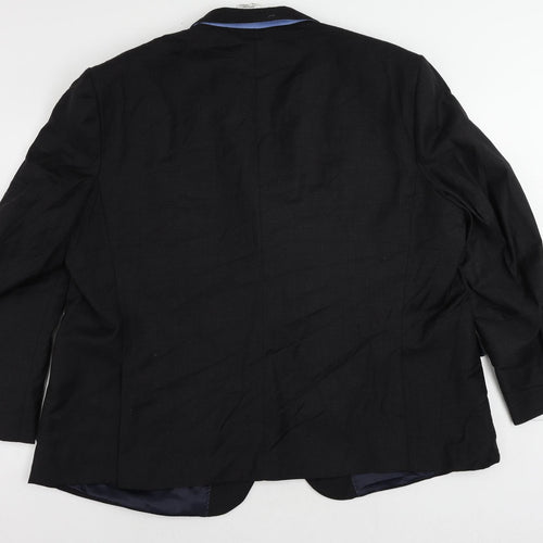 Marks and Spencer Mens Black Polyester Jacket Suit Jacket Size 54 Regular