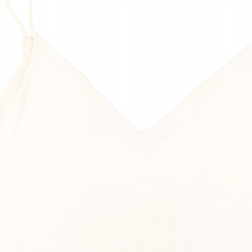 H&M Womens Ivory Viscose Camisole T-Shirt Size XL V-Neck
