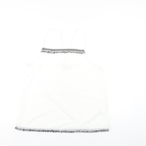 NEXT Womens White Polyester Camisole T-Shirt Size 14 Square Neck