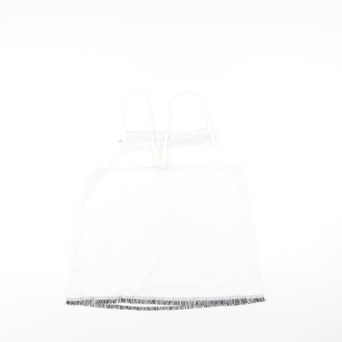 NEXT Womens White Polyester Camisole T-Shirt Size 14 Square Neck