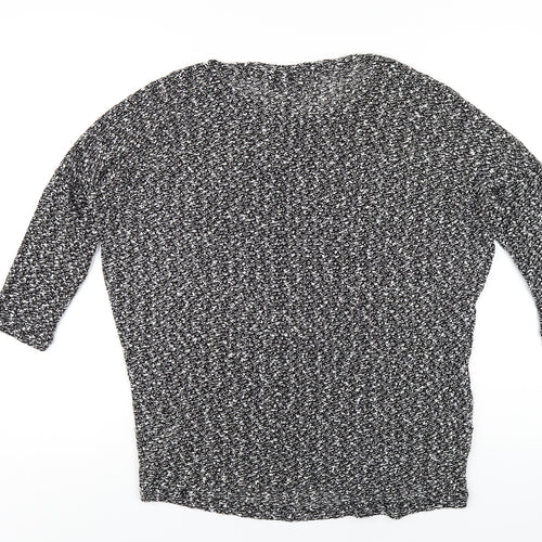 New Look Womens Black Round Neck Polyester Pullover Jumper Size 10