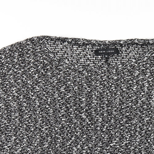 New Look Womens Black Round Neck Polyester Pullover Jumper Size 10