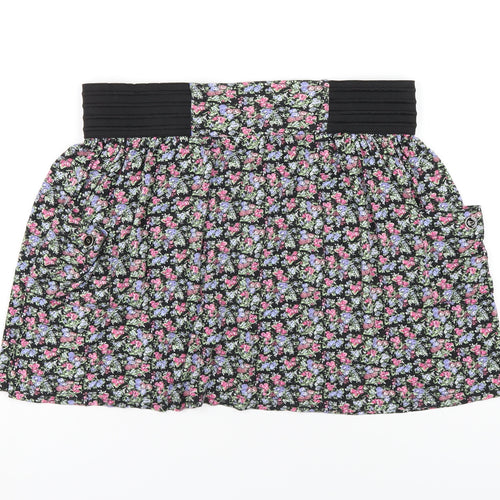 Jane Norman Womens Multicoloured Floral Viscose A-Line Skirt Size 12