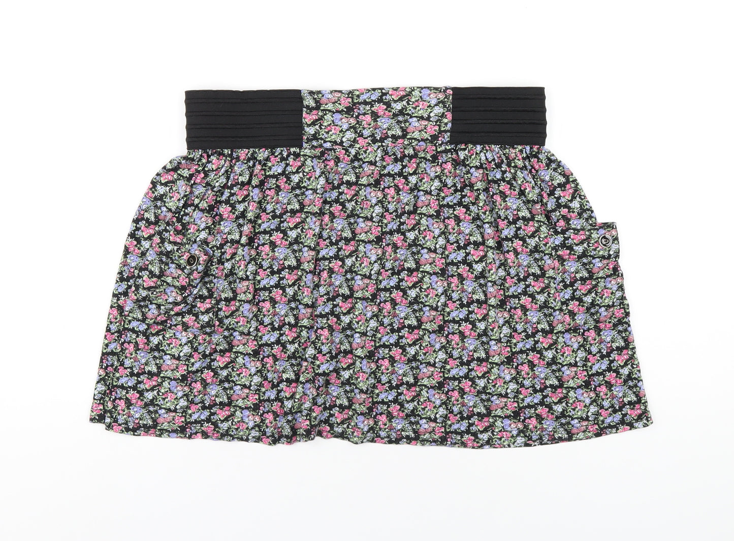 Jane Norman Womens Multicoloured Floral Viscose A-Line Skirt Size 12