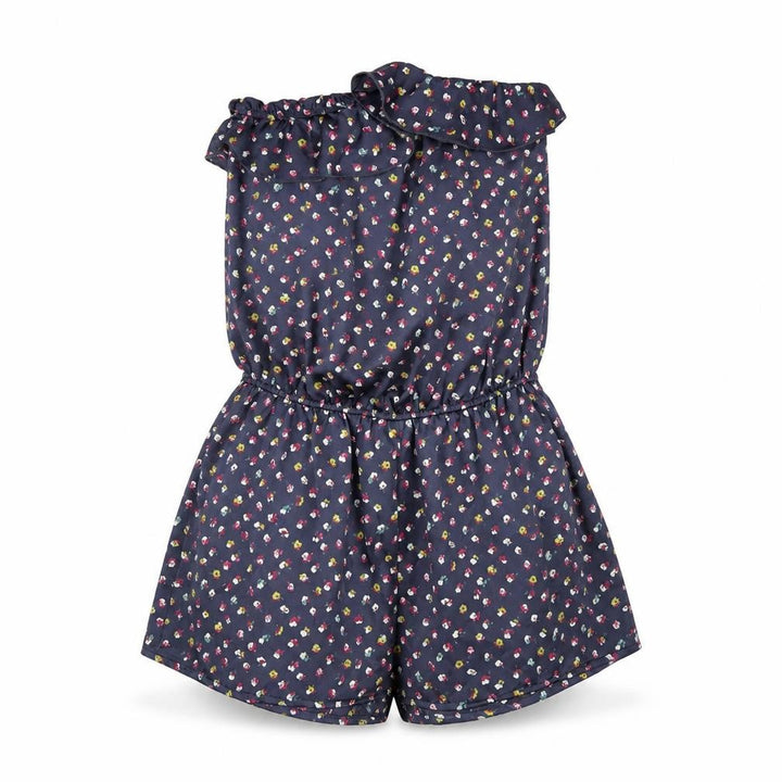 Forever 21 Womens Blue Floral Polyester Playsuit One-Piece Size M Pullover