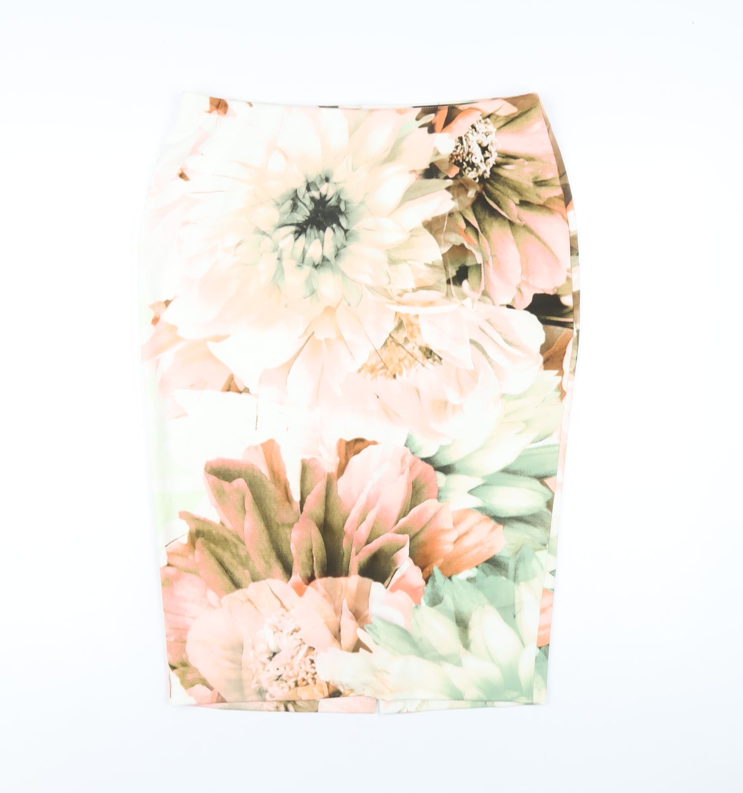 marksand Womens Multicoloured Floral Polyester Straight & Pencil Skirt Size 14