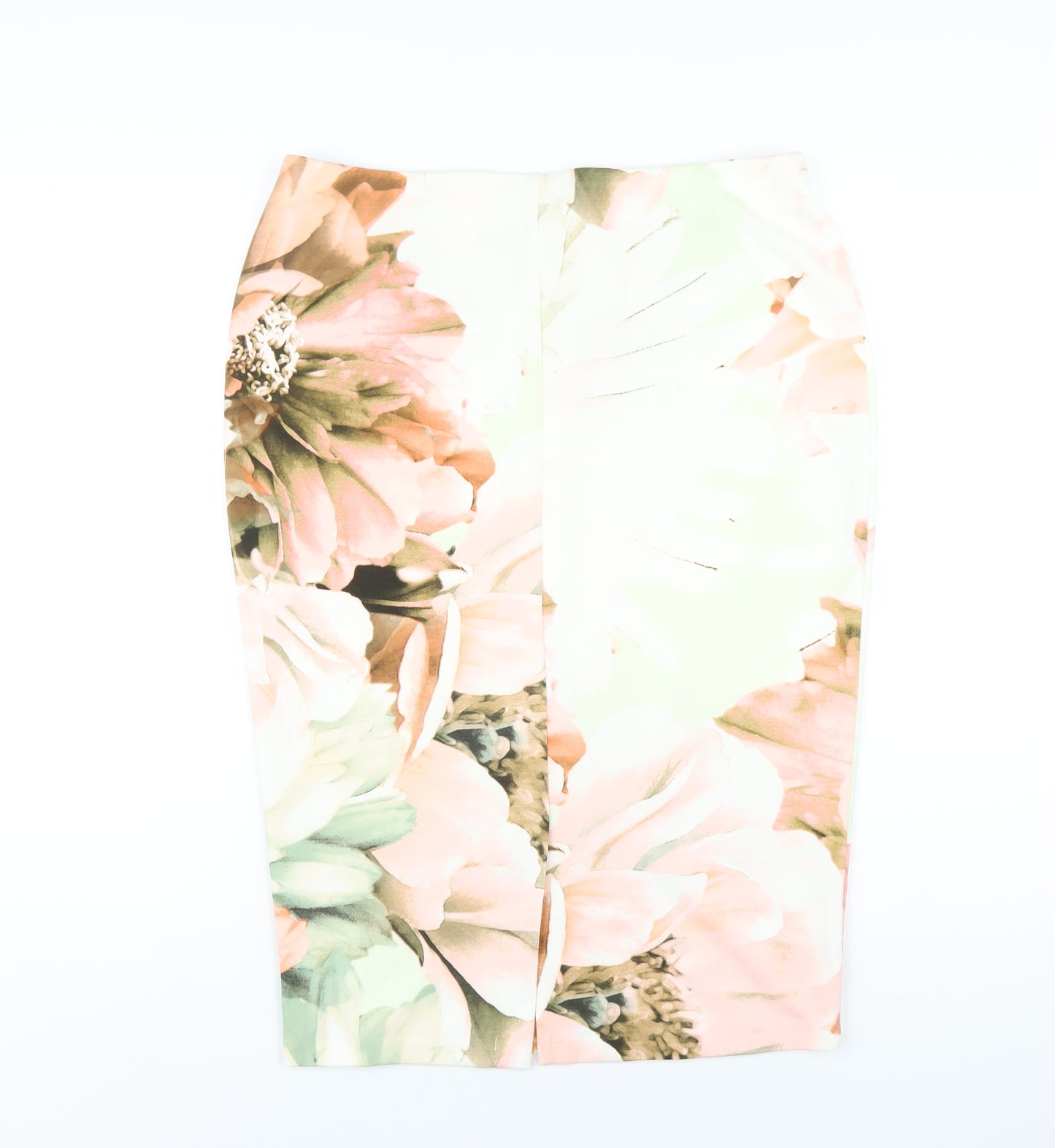 marksand Womens Multicoloured Floral Polyester Straight & Pencil Skirt Size 14