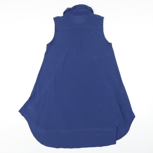 Attitudes Womens Blue Polyester A-Line Size XS V-Neck Pullover