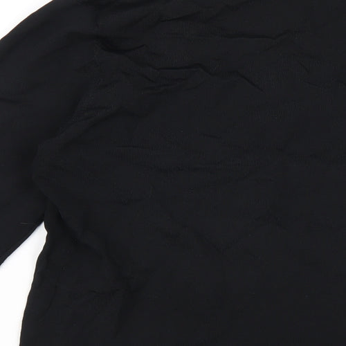 Alex & Co Womens Black Viscose Basic T-Shirt Size 10 Square Neck