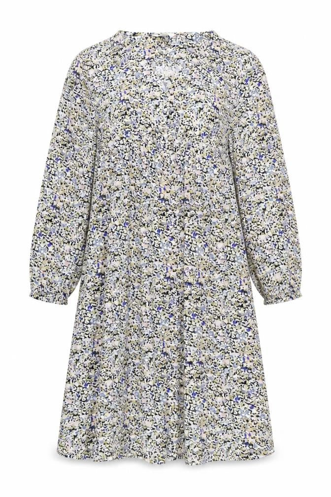Marks and Spencer Womens Multicoloured Floral Viscose A-Line Size 12 V-Neck Button