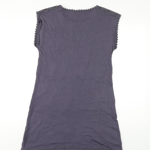 River Island Womens Blue Cotton A-Line Size 10 Round Neck Pullover