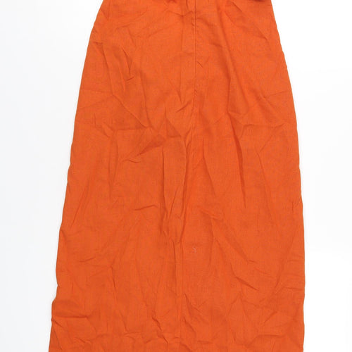 4th Reckless Womens Orange Polyester A-Line Size 12 Sweetheart Zip