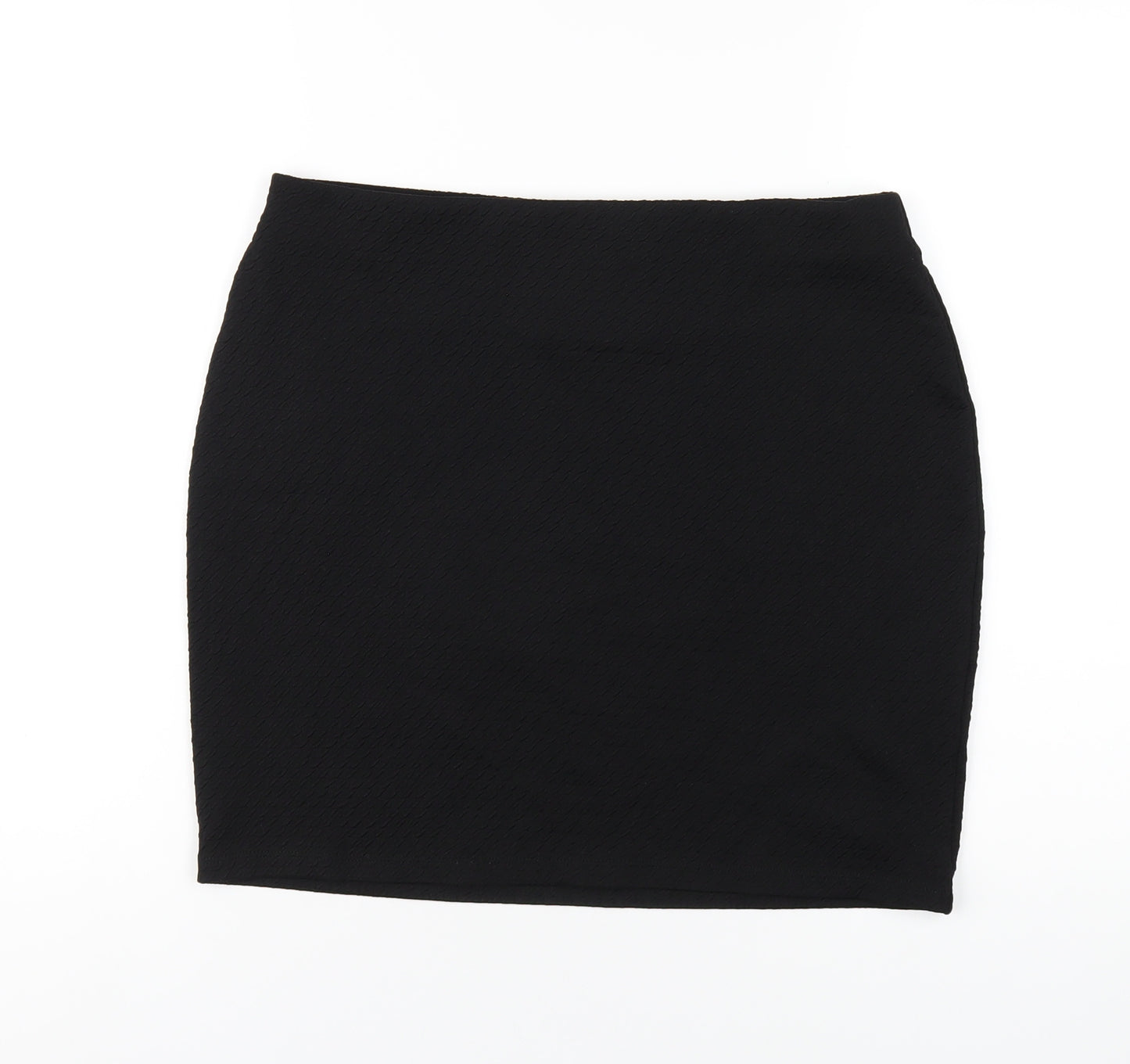 New Look Womens Black Polyester Straight & Pencil Skirt Size 14