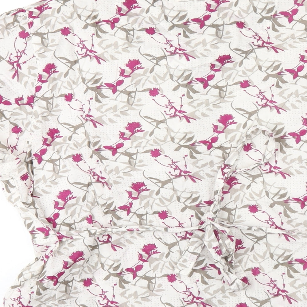 Regatta Womens Multicoloured Floral Cotton Basic Button-Up Size 14 V-Neck