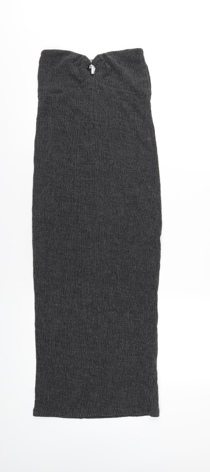 Topshop Womens Grey Polyester Bodycon Size 10 Sweetheart Pullover