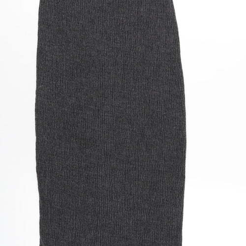 Topshop Womens Grey Polyester Bodycon Size 10 Sweetheart Pullover