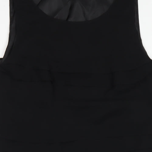 Debenhams Womens Black Polyester A-Line Size 12 Round Neck Zip