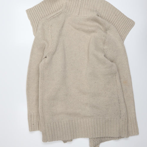 Joules Womens Beige V-Neck Acrylic Cardigan Jumper Size S
