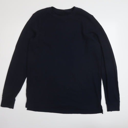 Uniqlo Mens Blue Cotton Pullover Sweatshirt Size M