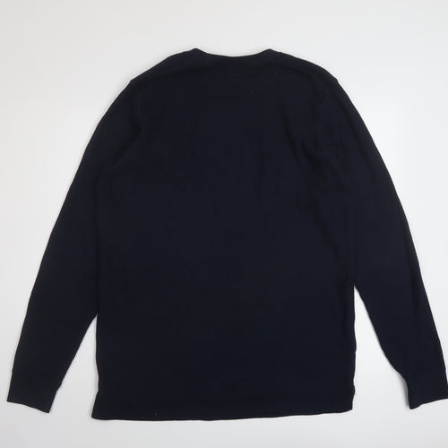 Uniqlo Mens Blue Cotton Pullover Sweatshirt Size M