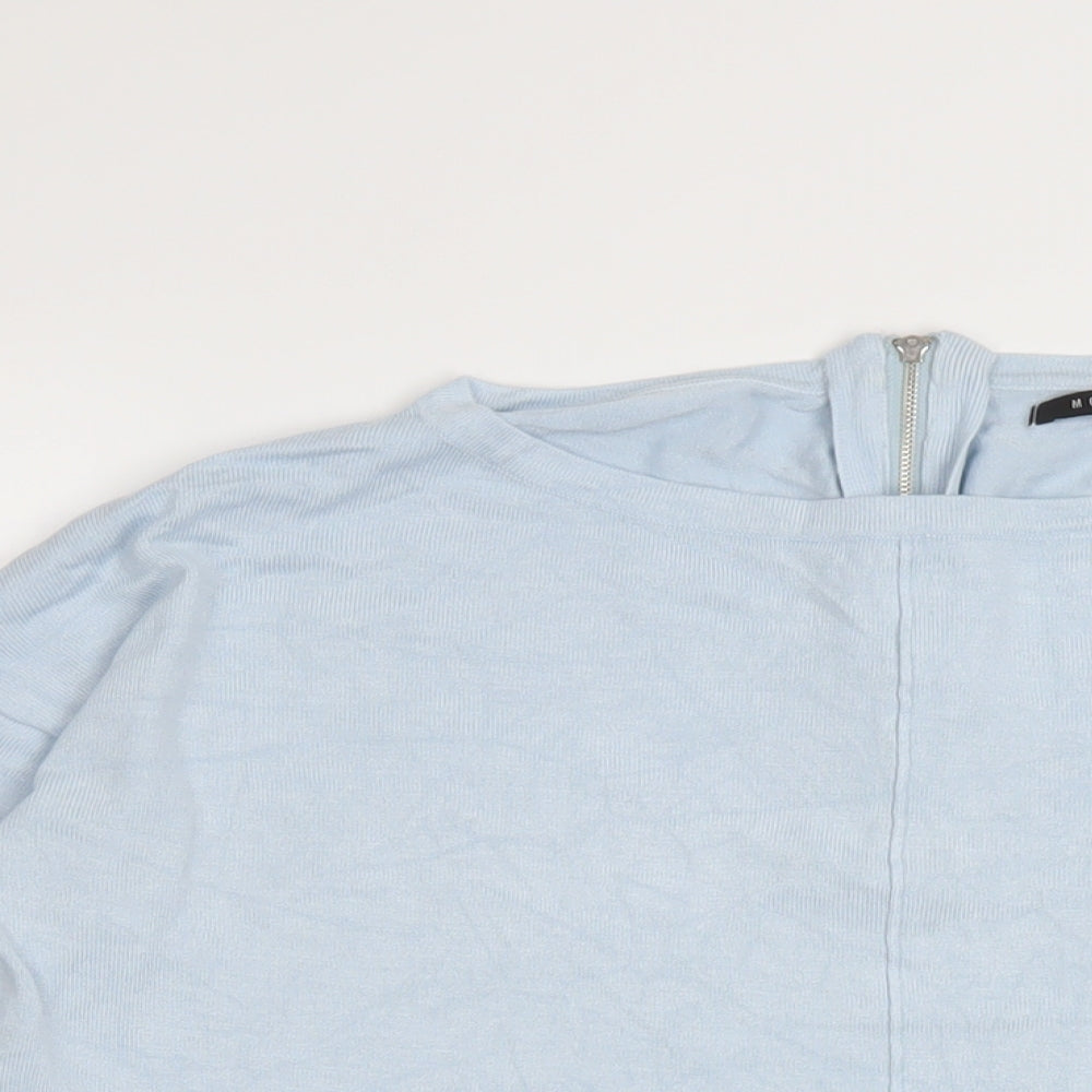 Mohito Womens Blue Boat Neck Viscose Pullover Jumper Size M