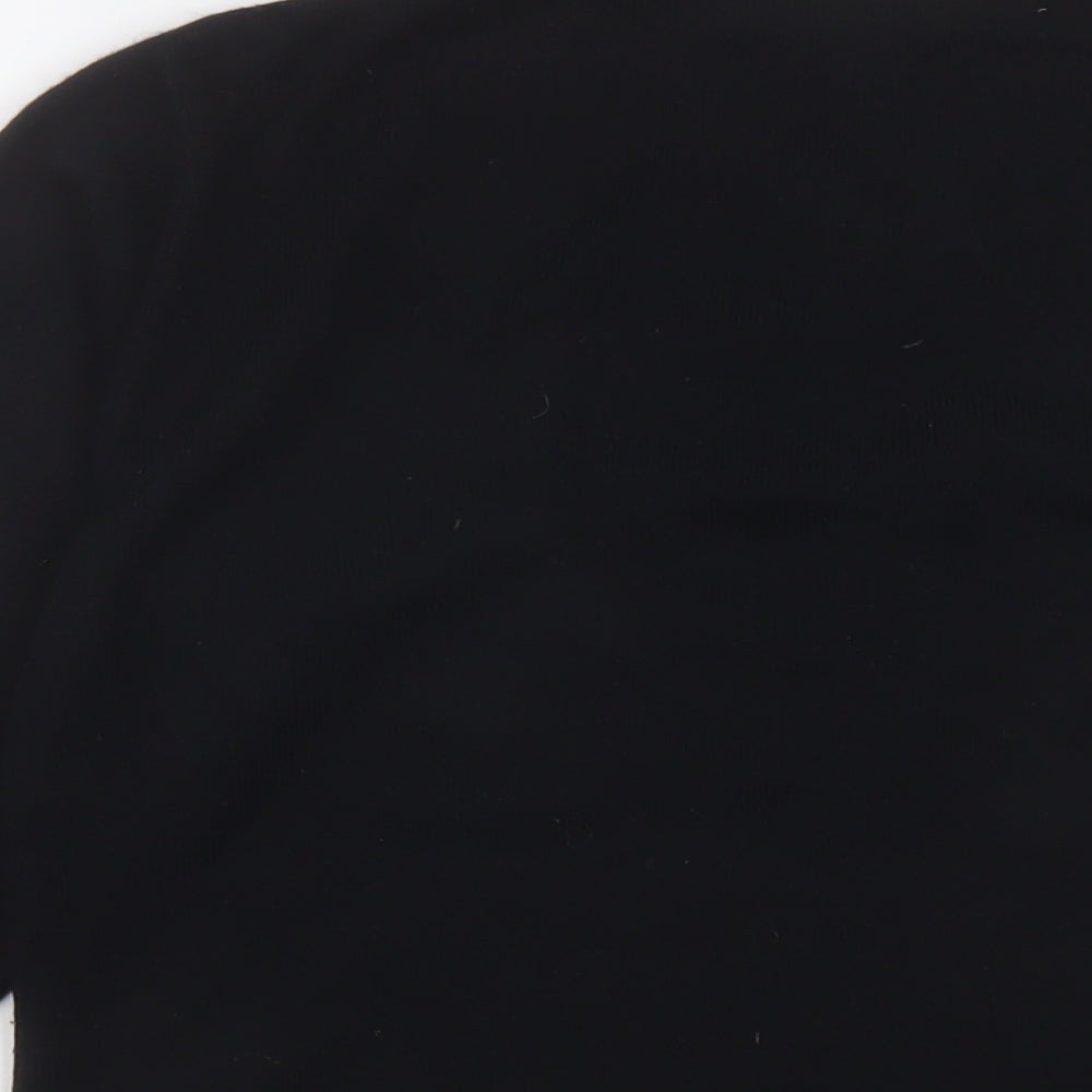 MACKAYS Womens Black Round Neck Acrylic Cardigan Jumper Size S