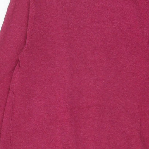 M&Co Womens Purple V-Neck Viscose Cardigan Jumper Size 12