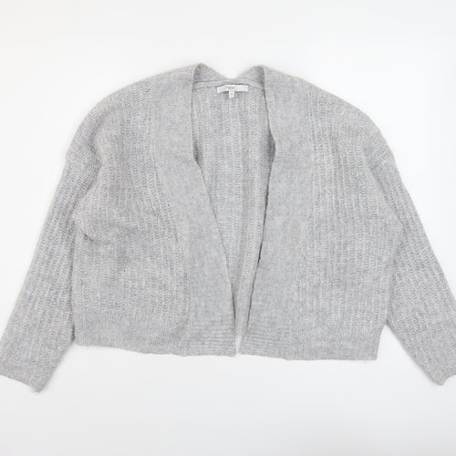 NEXT Womens Grey V-Neck Acrylic Cardigan Jumper Size XS