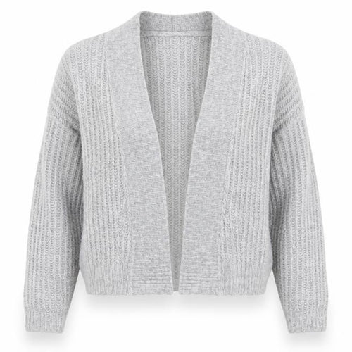 NEXT Womens Grey V-Neck Acrylic Cardigan Jumper Size XS