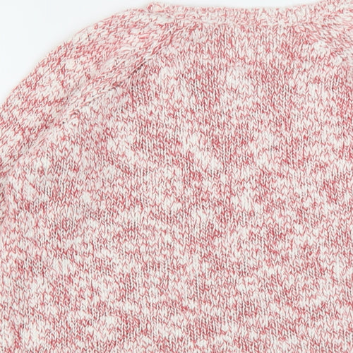 Wallius Womens Red Round Neck Cotton Pullover Jumper Size S