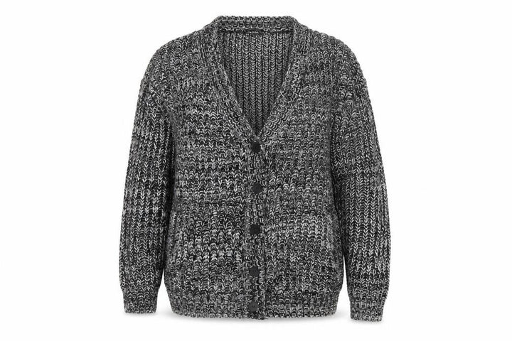 Forever 21 Womens Black V-Neck Acrylic Cardigan Jumper Size M