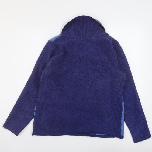 Bonmarché Womens Blue Roll Neck Acrylic Pullover Jumper Size M
