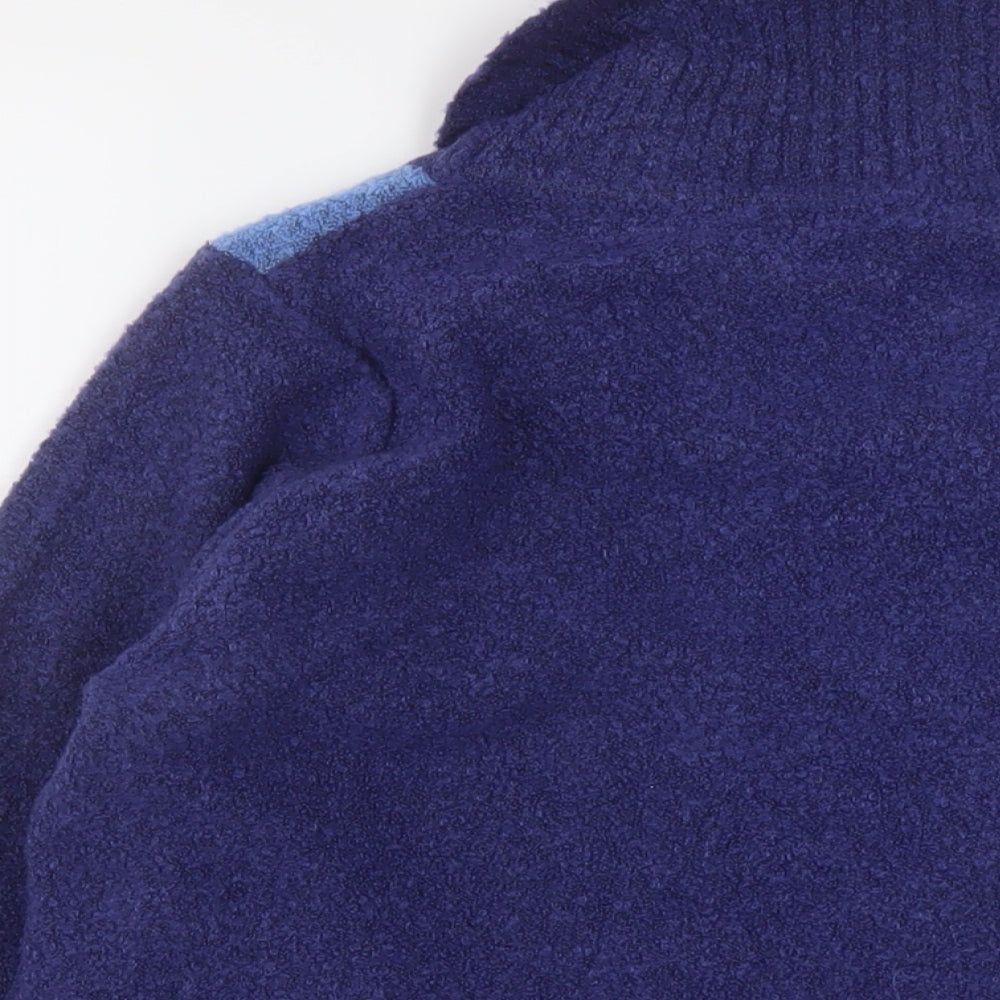 Bonmarché Womens Blue Roll Neck Acrylic Pullover Jumper Size M