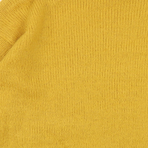 New Look Womens Yellow Round Neck Acrylic Pullover Jumper Size L