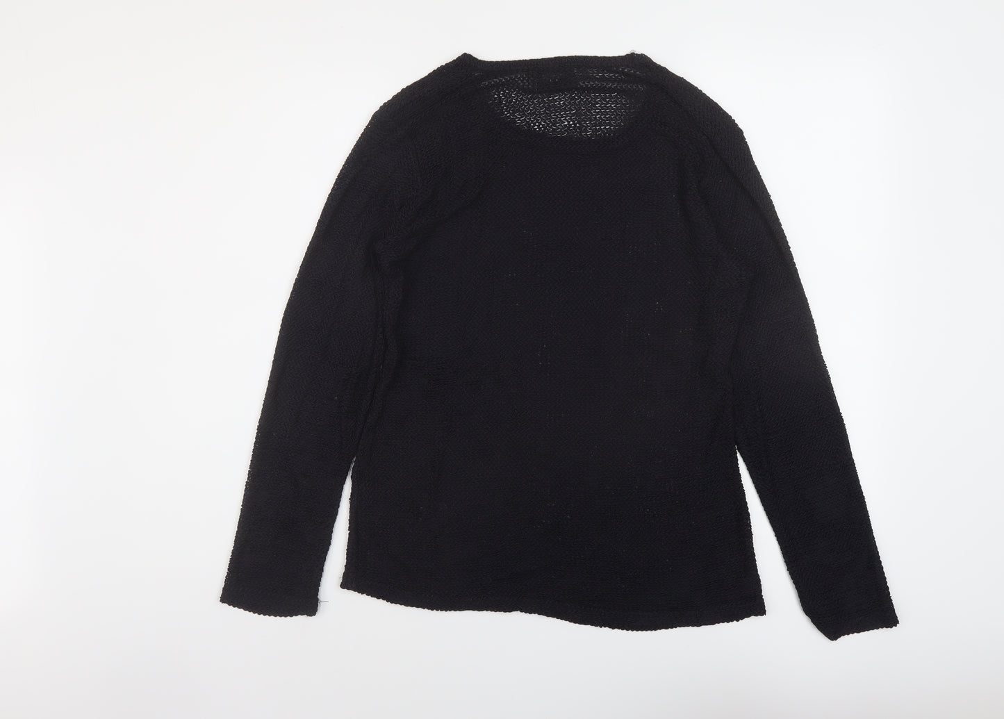 Wallis Womens Blue Polyester Basic Blouse Size 12 Round Neck