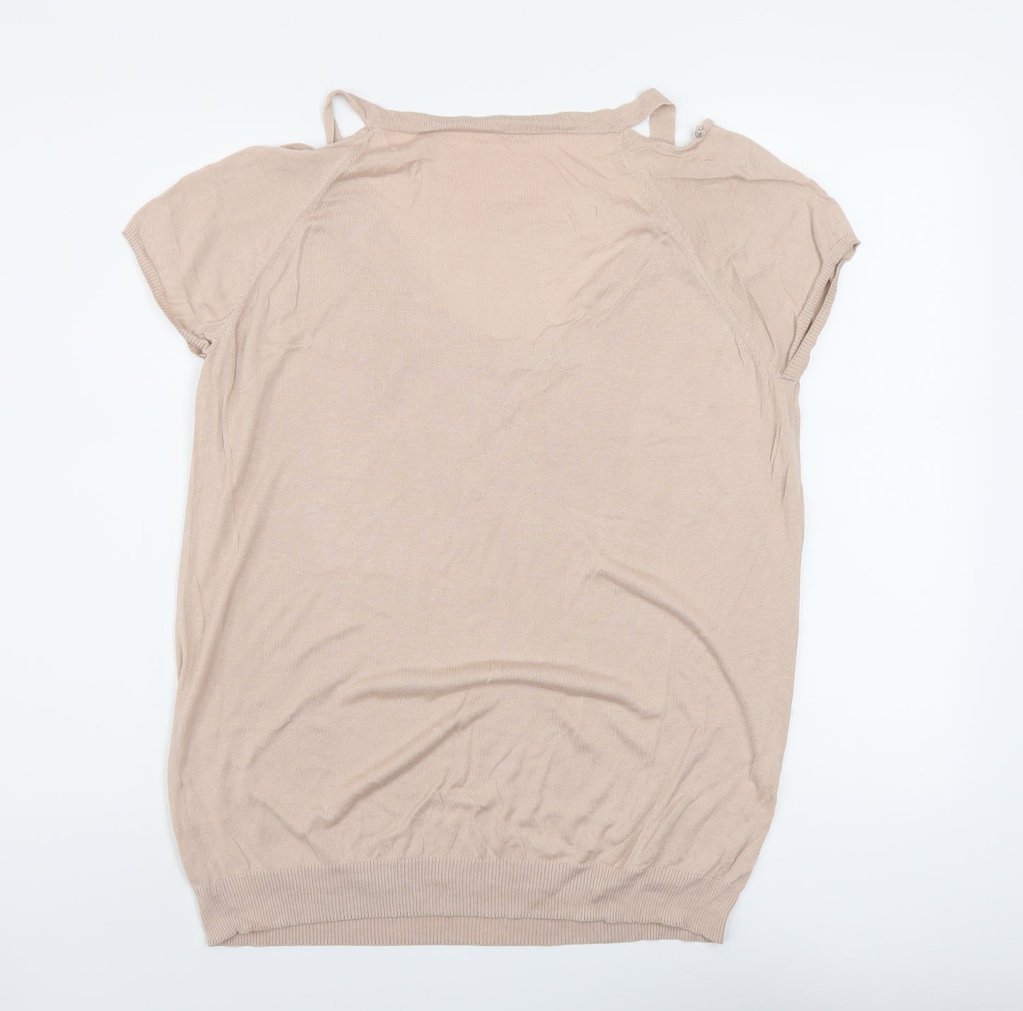 Jaeger Womens Pink Boat Neck Silk Pullover Jumper Size XL