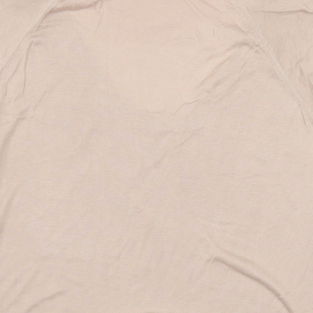 Jaeger Womens Pink Boat Neck Silk Pullover Jumper Size XL