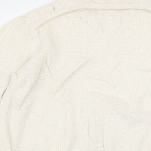Per Una Womens Ivory Round Neck Acrylic Pullover Jumper Size 12