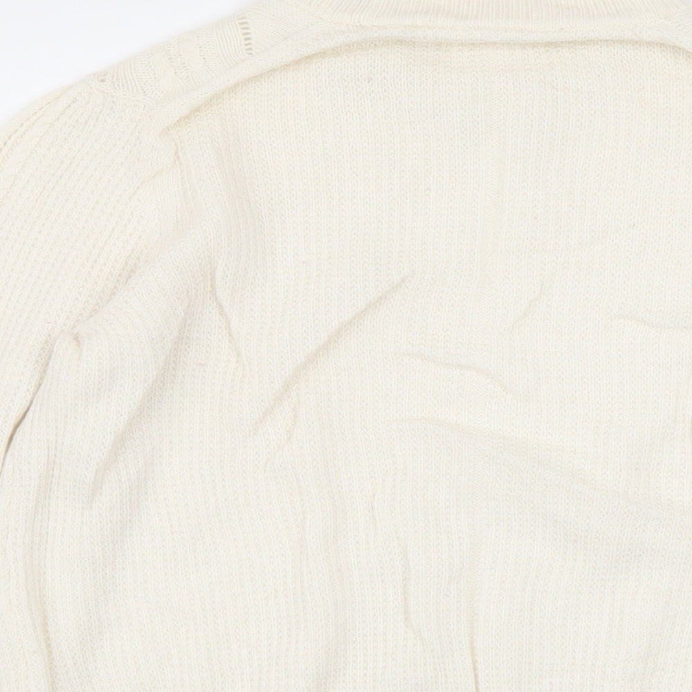 Per Una Womens Ivory Round Neck Acrylic Pullover Jumper Size 12