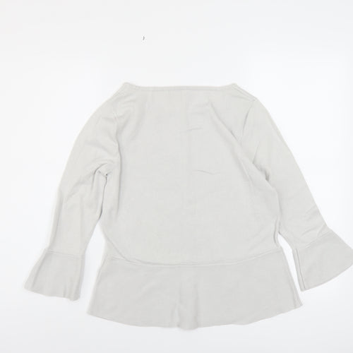Monsoon Womens Grey Round Neck Viscose Pullover Jumper Size 10