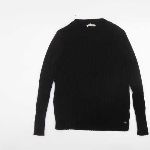 Esprit Womens Black Round Neck Polyamide Pullover Jumper Size M