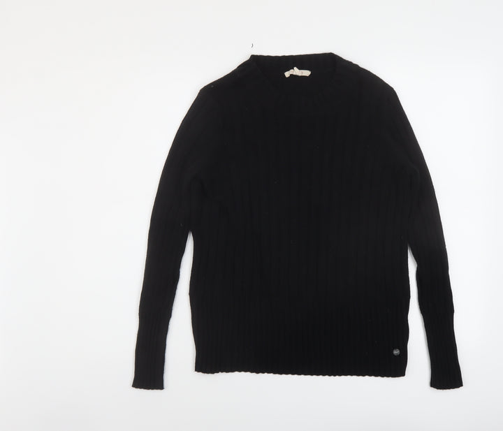Esprit Womens Black Round Neck Polyamide Pullover Jumper Size M