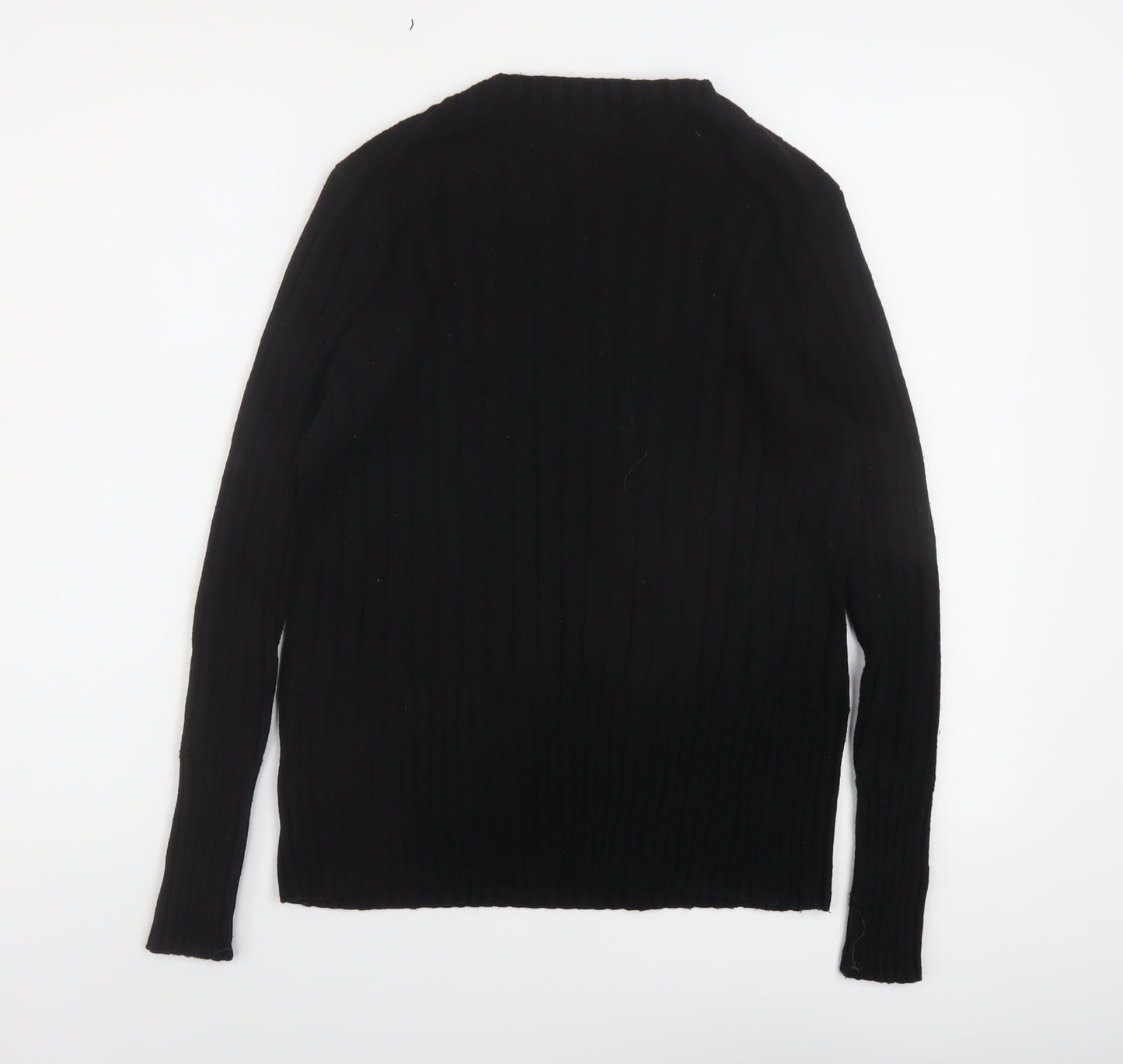 Esprit Womens Black Round Neck Polyamide Pullover Jumper Size M