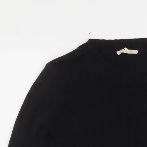 Esprit Womens Black Round Neck Polyamide Pullover Jumper Size M