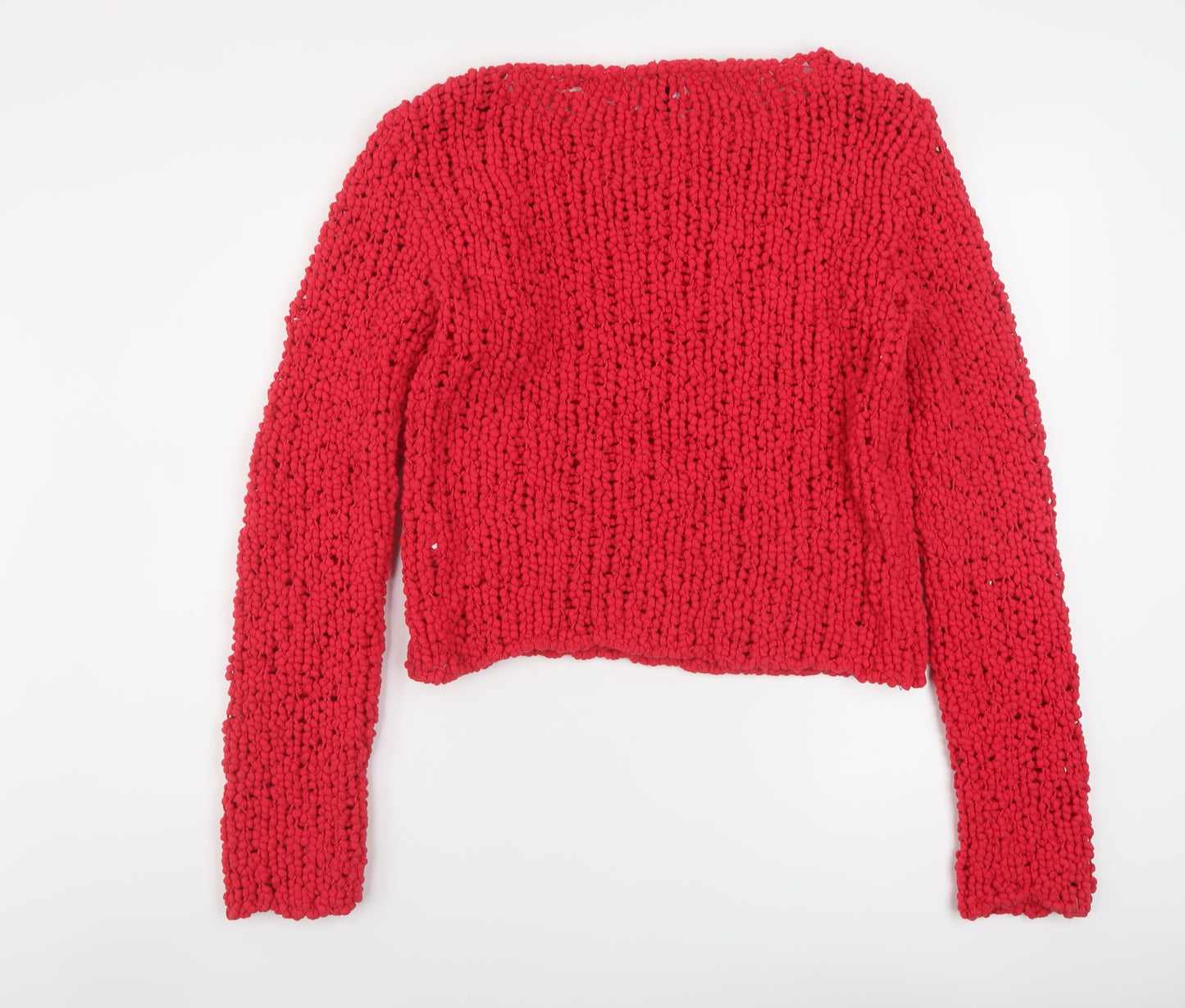 H&M Womens Pink Round Neck Polyester Pullover Jumper Size L