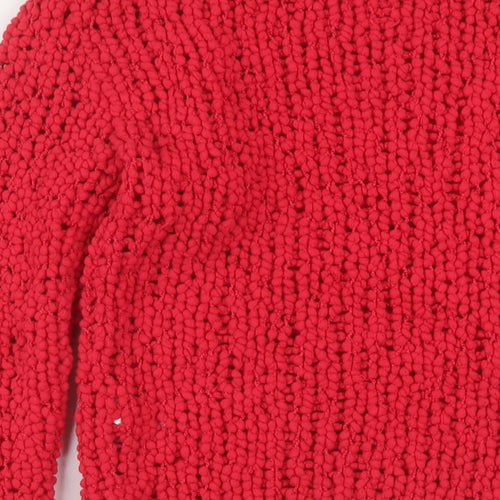 H&M Womens Pink Round Neck Polyester Pullover Jumper Size L